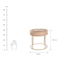 Beistelltisch Höhe 39cm BOHO LOUNGE In Natur -Butlers butlers beistelltisch hohe 39cm boho lounge in natur 2