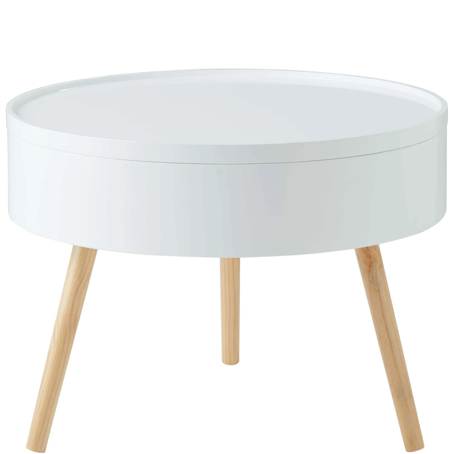 Beistelltisch Mit Stauraum COFFEE TIME In Weiß 3 Beistelltisch Mit Stauraum COFFEE TIME In Weiß – Bild 3