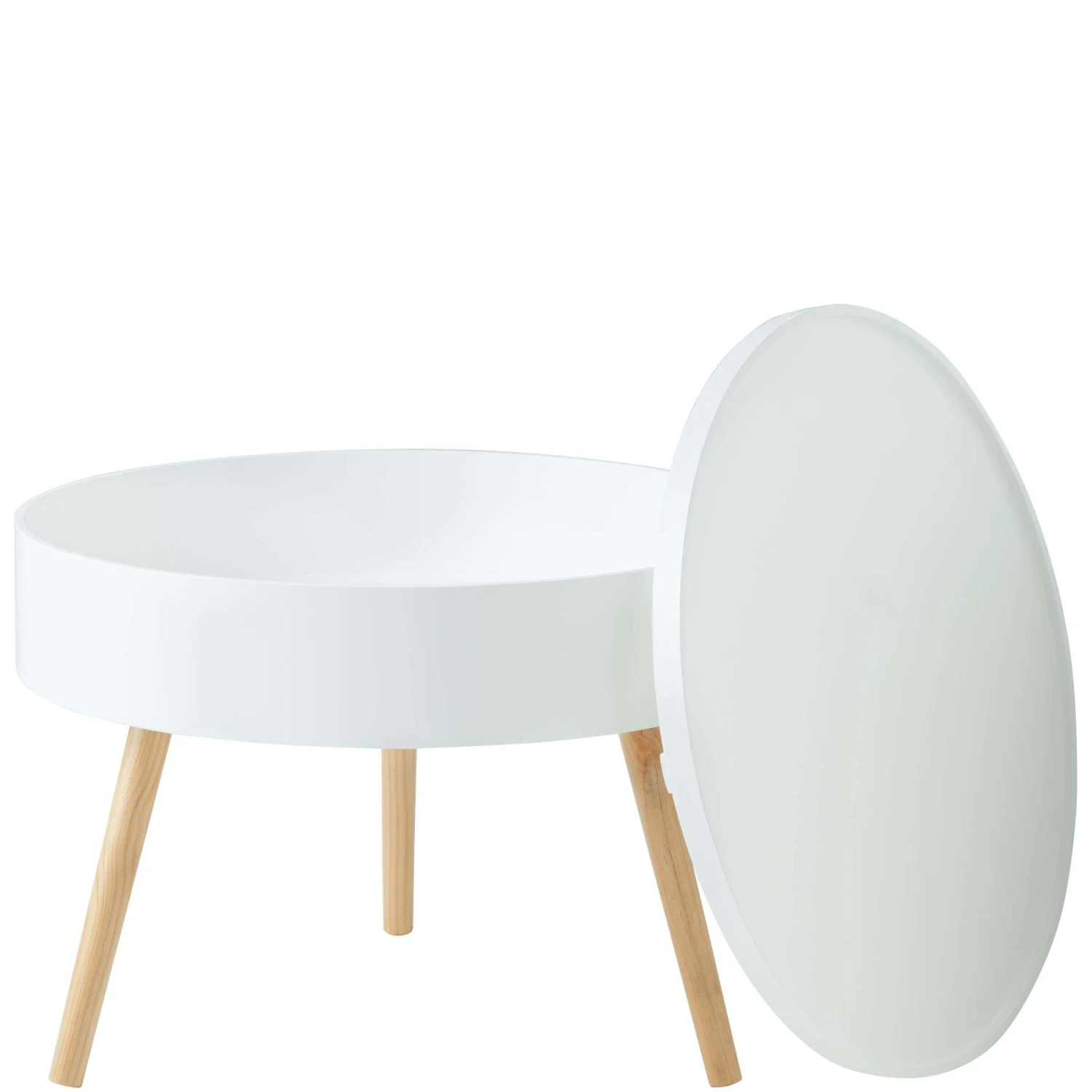 Beistelltisch Mit Stauraum COFFEE TIME In Weiß 4 Beistelltisch Mit Stauraum COFFEE TIME In Weiß – Bild 4