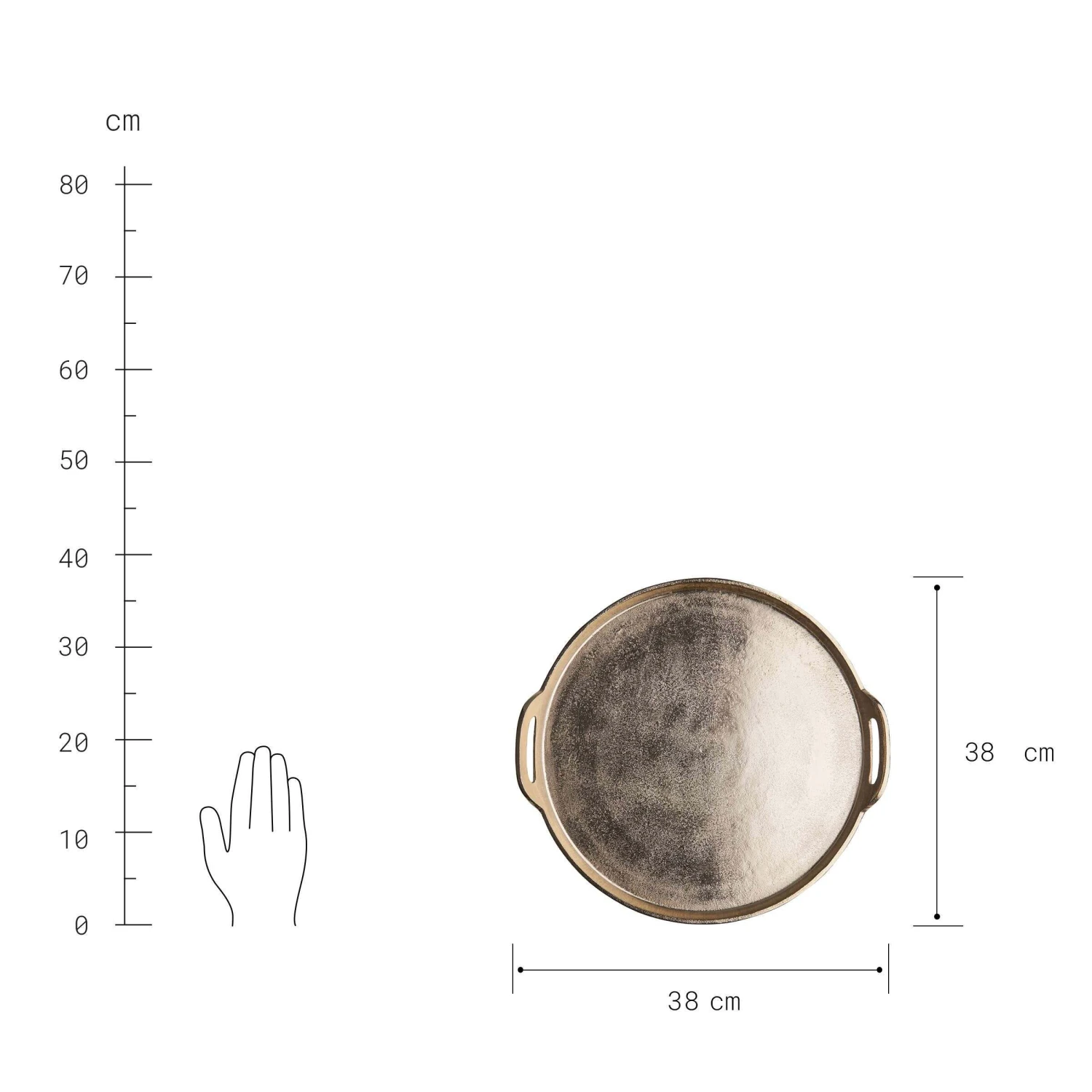 Deko-Tablett Ø38cm BANQUET In Gold 3 Deko-Tablett Ø38cm BANQUET In Gold – Bild 3