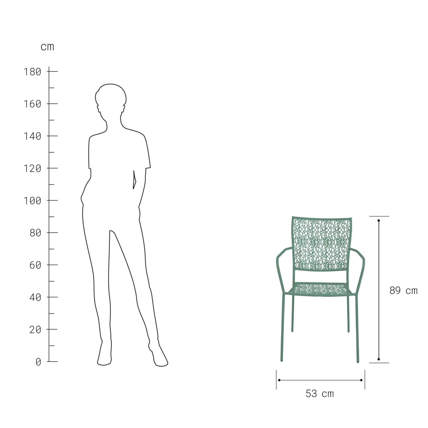 Gartenstuhl Stapelbar NANCY In Salbei 3 Gartenstuhl Stapelbar NANCY In Salbei – Bild 3