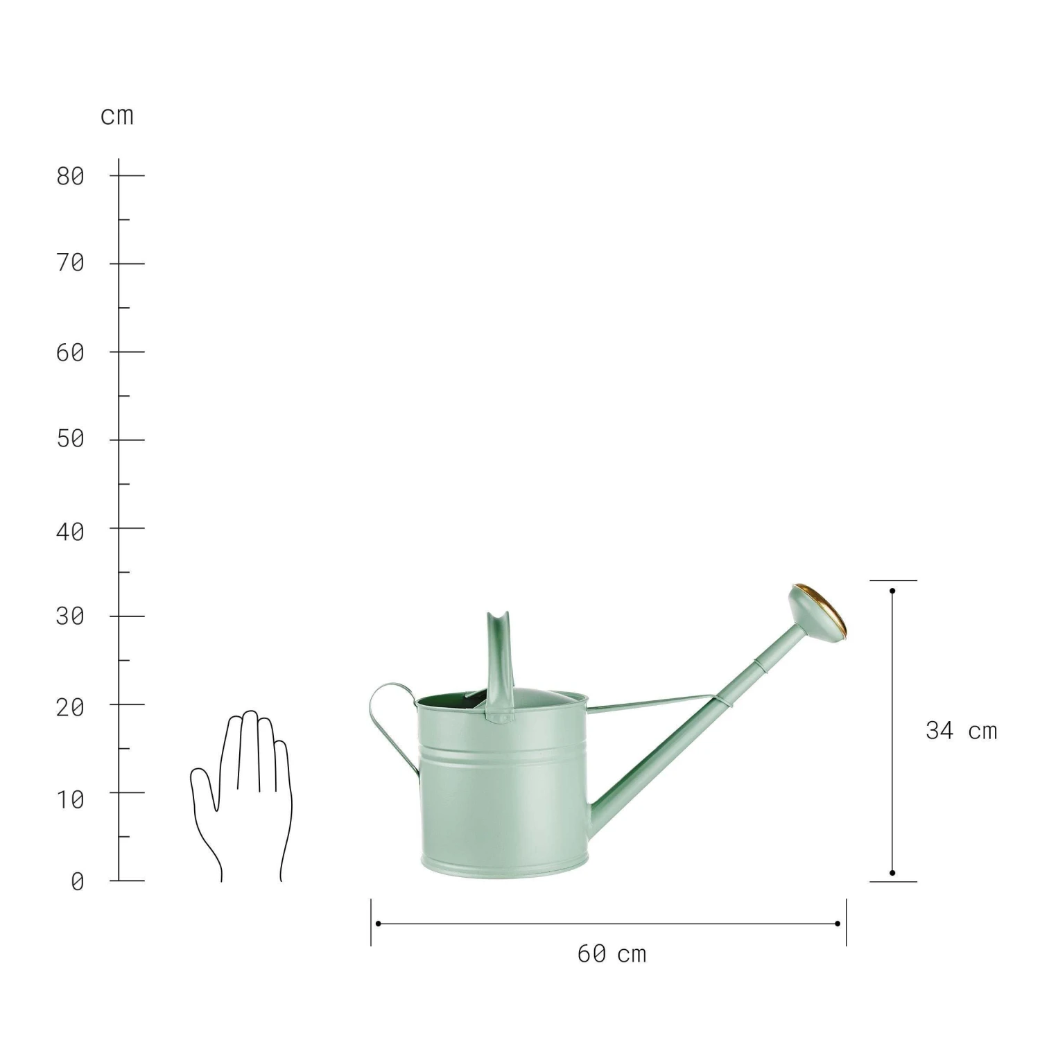 Gießkanne 8l ZINC In Pastellgrün 3 Gießkanne 8l ZINC In Pastellgrün – Bild 3
