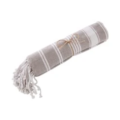 Hamamtuch L 170 X B 90cm SURFSIDE In Taupe 5 Hamamtuch L 170 X B 90cm SURFSIDE In Taupe -Butlers butlers hamamtuch l 170 x b 90cm surfside in taupe 2