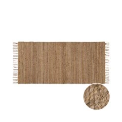 Hanf-Läufer Mit Fransen L 140 X B 70cm ALL NATURE In Natur
