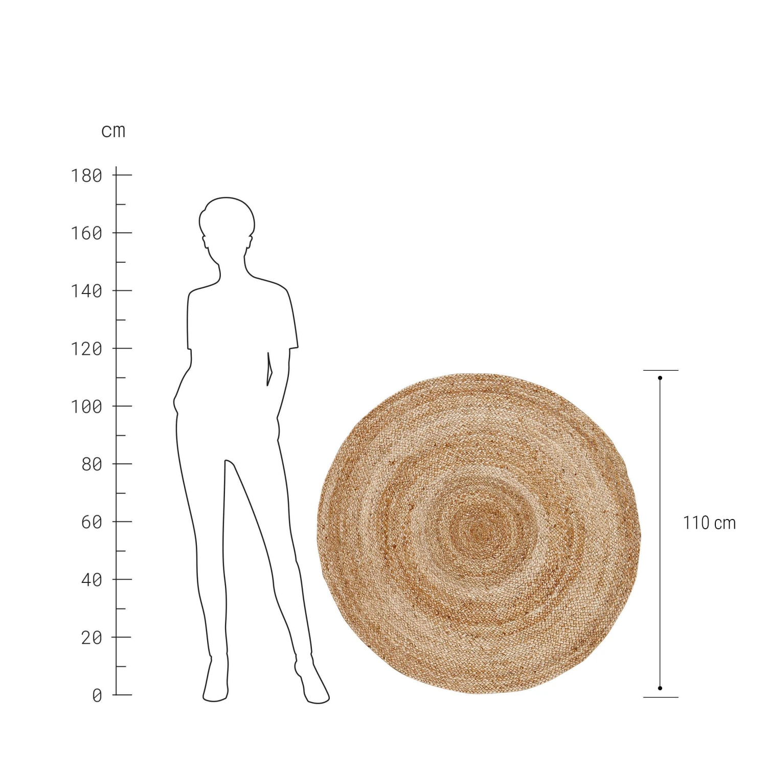 Hanf-Teppich Ø110cm ALL NATURE In Natur 3 Hanf-Teppich Ø110cm ALL NATURE In Natur – Bild 3