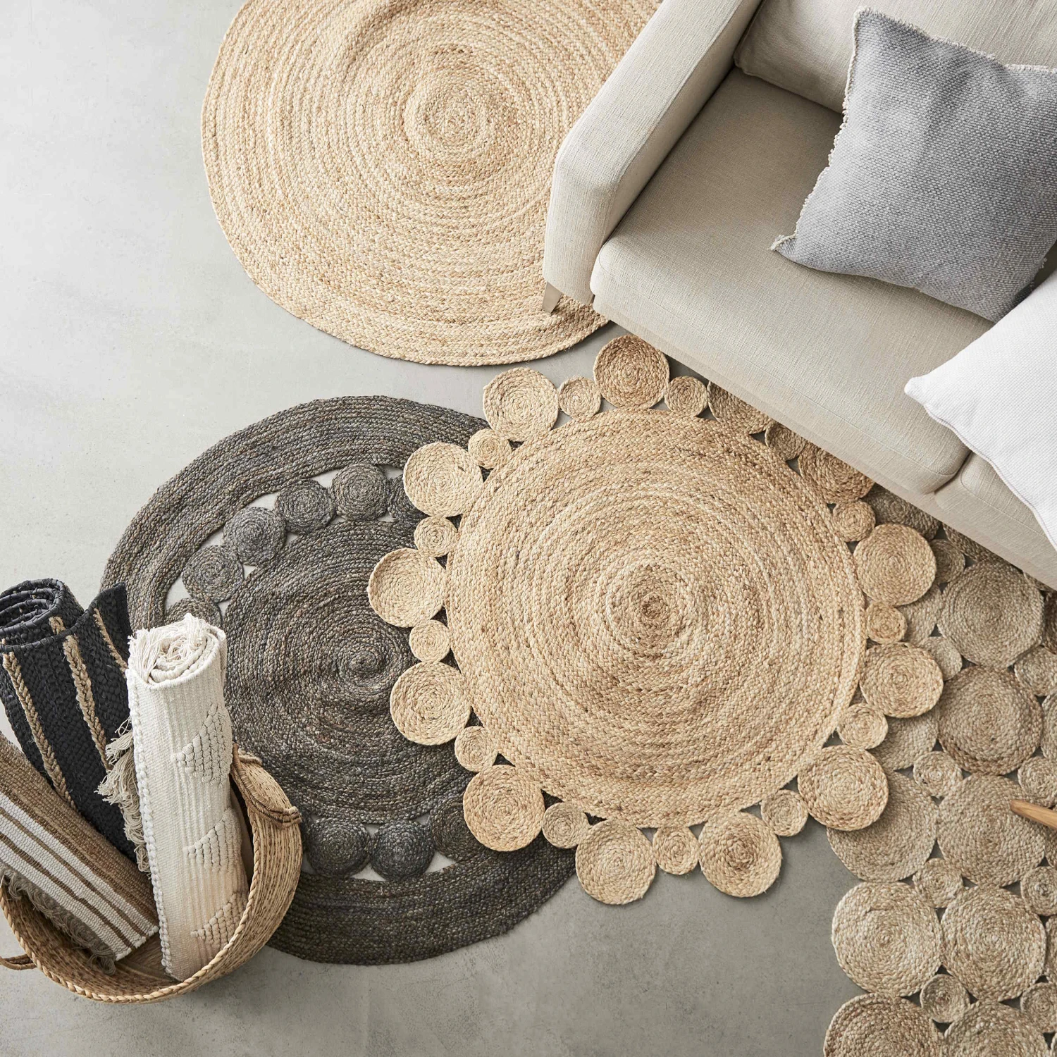 Hanf-Teppich Ø110cm ALL NATURE In Natur 8 Hanf-Teppich Ø110cm ALL NATURE In Natur – Bild 8