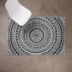 Butlers -Butlers butlers in and outdoor teppich circles l 180 x b 118cm colour clash in schwarz weiss 1