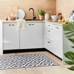 In- & Outdoor-Teppich Ethno Rauten L 150 X B 90cm COLOUR CLASH In Schwarz-Weiß -Butlers butlers in and outdoor teppich ethno rauten l 150 x b 90cm colour clash in schwarz weiss 6