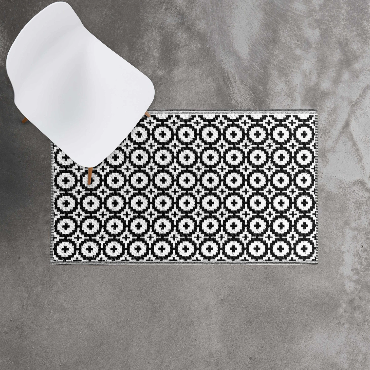 In- & Outdoor-Teppich Mosaik L 150 X B 90cm COLOUR CLASH In Schwarz 4 In- & Outdoor-Teppich Mosaik L 150 X B 90cm COLOUR CLASH In Schwarz – Bild 4