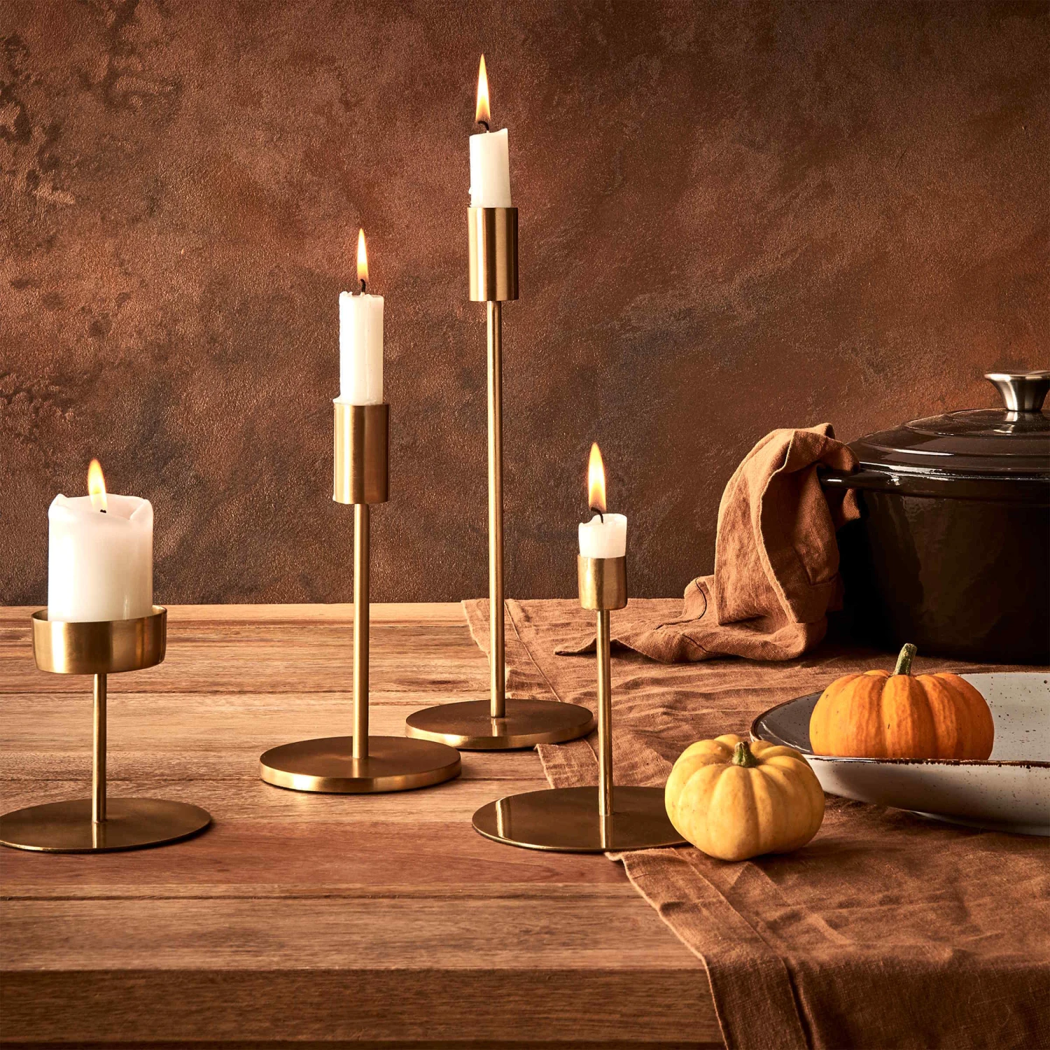 Kerzenhalter Höhe 29cm HIGHLIGHT In Gold 2 Kerzenhalter Höhe 29cm HIGHLIGHT In Gold – Bild 2