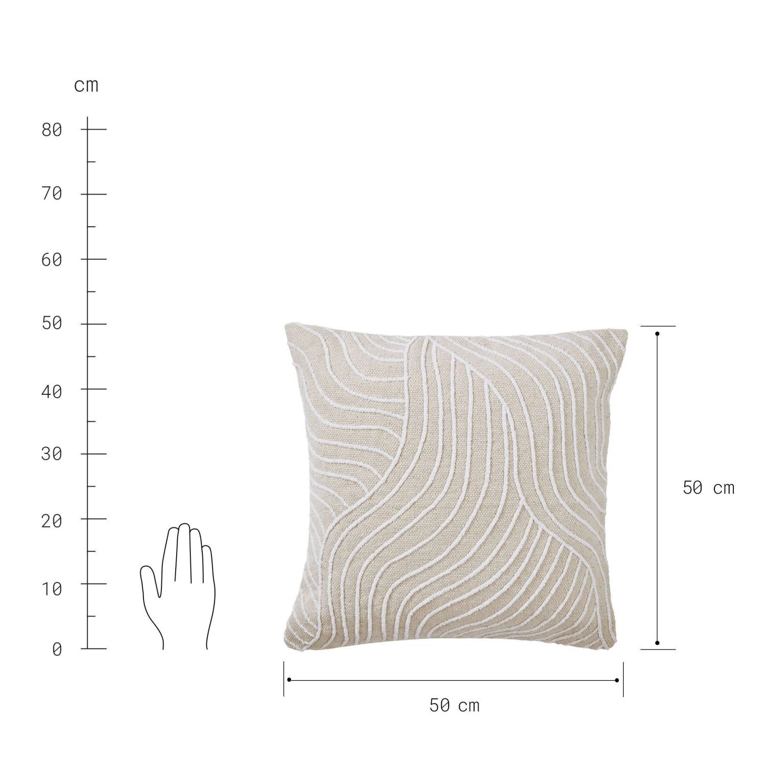 Kissen L 50 X B 50cm FREYA In Beige 4 Kissen L 50 X B 50cm FREYA In Beige – Bild 4