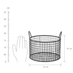 Korb Rund Ø22cm HOOP In Schwarz -Butlers butlers korb rund o22cm hoop in schwarz 2