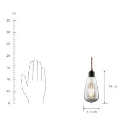 LED-Hängeleuchte Mit Jutekordel Und Aufhängung BULB LIGHT In Schwarz -Butlers butlers led hangeleuchte mit jutekordel und aufhangung bulb light in schwarz 2