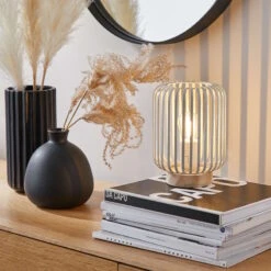 LED Laterne Höhe 19cm NORDICA In Beige -Butlers butlers led laterne hohe 19cm nordica in beige 2