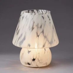 LED Leuchte Höhe 21cm MISS MARBLE In Hellblau -Butlers butlers led leuchte hohe 21cm miss marble in hellblau 1