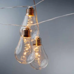 LED-Lichterkette 10 Lichter Mit USB-Batteriefach BULB LIGHTS In Transparent -Butlers butlers led lichterkette 10 lichter mit usb batteriefach bulb lights in transparent 4