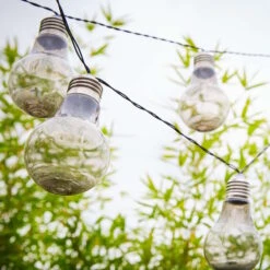 Lichterkette Solar Mit 10 Glühbirnen SUNLIGHT In Grau -Butlers butlers lichterkette solar mit 10 gluhbirnen sunlight in grau 1