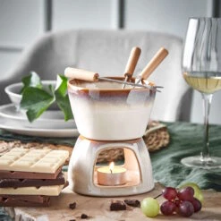 Mini-Fondue Mit 2 Gabeln AU CHOCOLAT In Beige -Butlers butlers mini fondue mit 2 gabeln au chocolat in beige 6