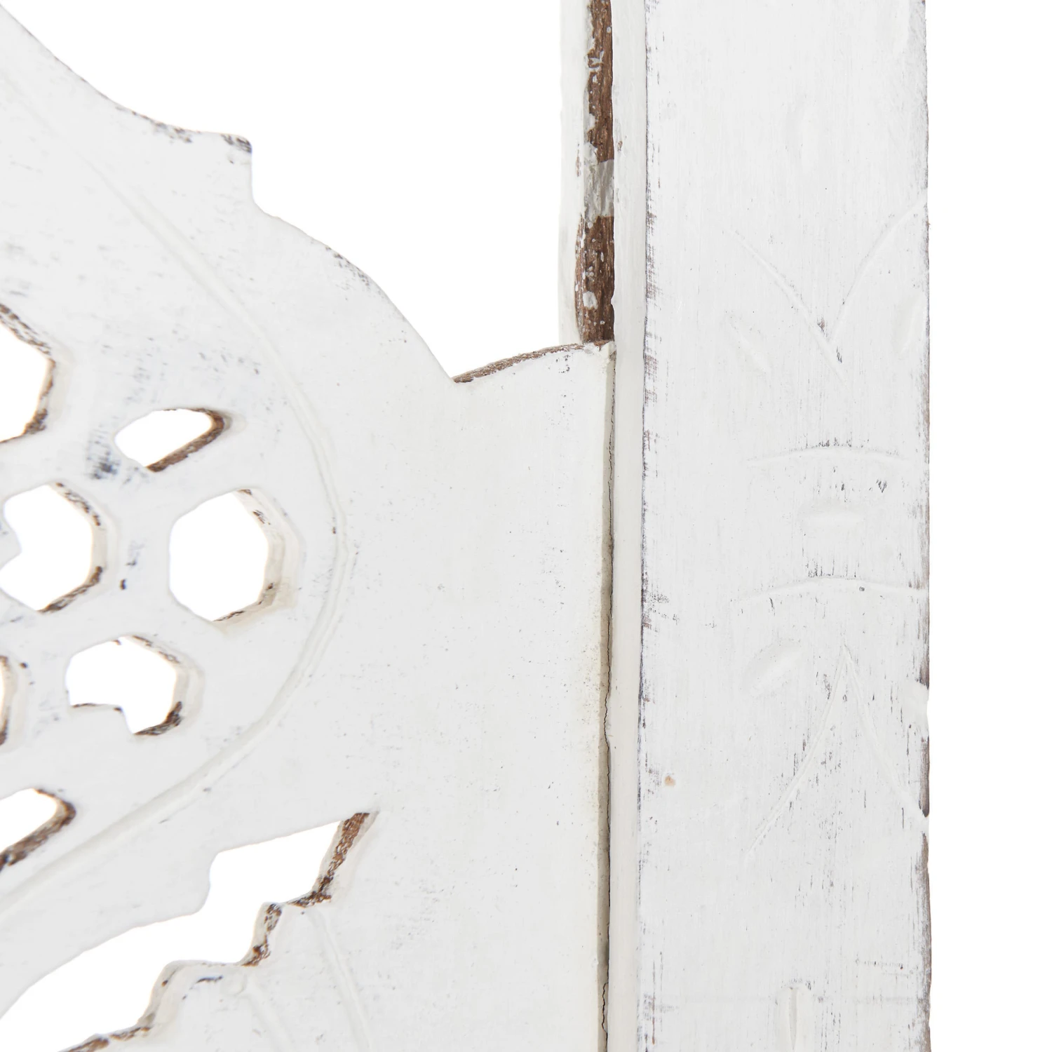 Paravent, Geschnitzt B 180 X H 176cm ESTELLA In Weiß 6 Paravent, Geschnitzt B 180 X H 176cm ESTELLA In Weiß – Bild 6