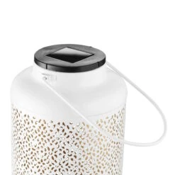 Solar-Laterne H 24cm SOLANA In Weiß-Gold 7 Solar-Laterne H 24cm SOLANA In Weiß-Gold -Butlers butlers solar laterne h 24cm solana in weiss gold 3