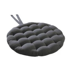 Stuhlkissen Mit Bändchen Ø42cm SOLID In Grau 6 Stuhlkissen Mit Bändchen Ø42cm SOLID In Grau -Butlers butlers stuhlkissen mit bandchen o42cm solid in grau 2
