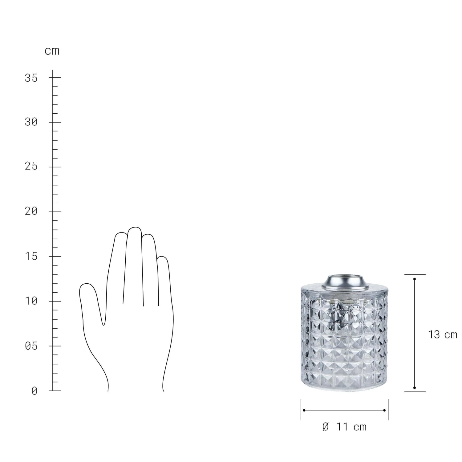 Tischleuchte Glas Ø11cm STILO In Transparent 3 Tischleuchte Glas Ø11cm STILO In Transparent – Bild 3