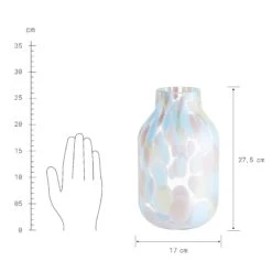 Vase Höhe 28cm CONFETTI In Hellblau-Hellrosa -Butlers butlers vase hohe 28cm confetti in hellblau hellrosa 3